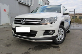 Передняя защита для Volkswagen Tiguan (2011-2016) - ОбвесКарРу VIN: VWTIG-004. 