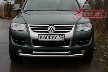 Передняя защита для Volkswagen Touareg (2007-2010) - ОбвесКарРу VIN: VWTG.48.0592. 