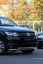 Передняя защита для Volkswagen Touareg (2010-2014)