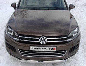 Передняя защита для Volkswagen Touareg (2010-2014) - ОбвесКарРу VIN: VWTOUAR10-05. 