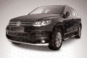 Передняя защита для Volkswagen Touareg (2010-2014) - ОбвесКарРу VIN: VWTR-003. 