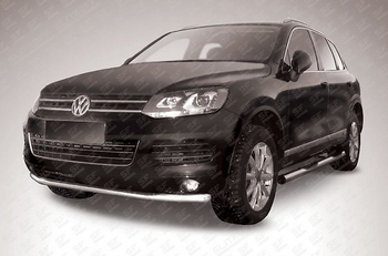 Передняя защита для Volkswagen Touareg (2010-2014) - ОбвесКарРу VIN: VWTR-005. 