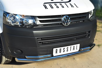 Передняя защита для Volkswagen Transporter (2009-2015) - ОбвесКарРу VIN: VTKZ-001396. 