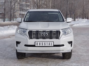 Передняя защита Russtal для Toyota Land Cruiser Prado 150 (2017-н.в.) - ОбвесКарРу VIN: LCPZ-002859. 