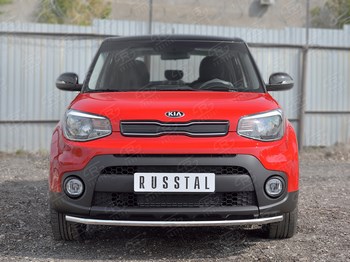 Передняя защита Russtal для Kia Soul (2017-н.в.) - ОбвесКарРу VIN: KSOZ-002750. 