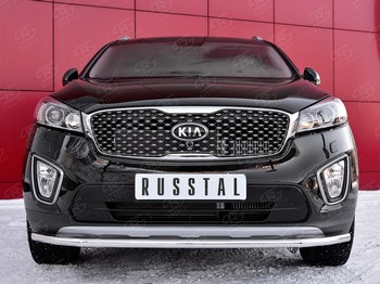 Передняя защита Russtal для Kia Sorento Prime (2015-н.в.) - ОбвесКарРу VIN: KSPZ-002208. 