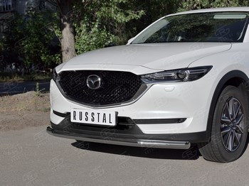 Передняя защита Russtal для Mazda CX-5 (2017-н.в.) - ОбвесКарРу VIN: M5Z-002791. 