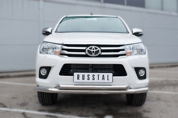 Передняя защита Russtal для Toyota Hilux (2015-н.в.) - ОбвесКарРу VIN: THZ-002147. 