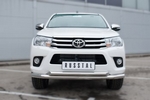 Передняя защита Russtal для Toyota Hilux (2015-н.в.)