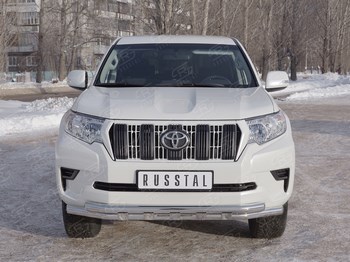 Передняя защита Russtal для Toyota Land Cruiser Prado 150 (2017-н.в.) - ОбвесКарРу VIN: LCPZ-002862. 