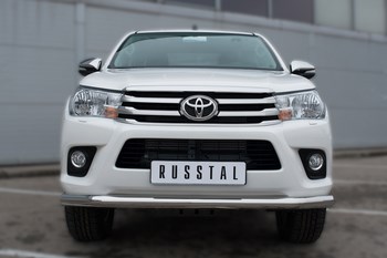 Передняя защита Russtal для Toyota Hilux (2015-н.в.) - ОбвесКарРу VIN: THZ-002146. 