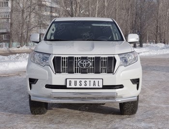 Передняя защита Russtal для Toyota Land Cruiser Prado 150 (2017-н.в.) - ОбвесКарРу VIN: LCPZ-002865. 