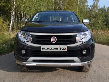 Передняя защита с ДХО для Fiat Fullback (2016-н.в.) - ОбвесКарРу VIN: FIAFUL16-02. 