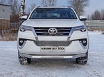 Передняя защита с ДХО для Toyota Fortuner (2016-н.в.)