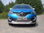 Передняя защита с ДХО TCC для Renault Kaptur (2016-н.в.)