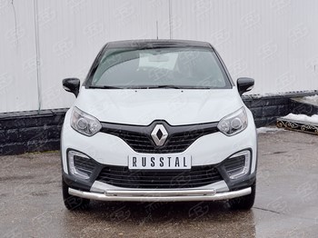 Передняя защита с надписью для Renault Kaptur - ОбвесКарРу VIN: RKPZ-002463. 