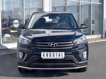 Передняя защита с надписью для Hyundai Creta - ОбвесКарРу VIN: HCRZ-002415. 