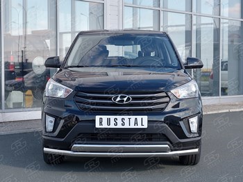 Передняя защита с надписью для Hyundai Creta - ОбвесКарРу VIN: HCRZ-002419. 