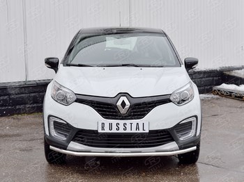 Передняя защита с надписью для Renault Kaptur - ОбвесКарРу VIN: RKPZ-002460. 