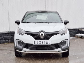 Передняя защита с надписью для Renault Kaptur - ОбвесКарРу VIN: RKPZ-002461. 