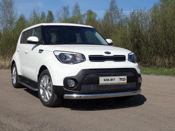 Передняя защита TCC для Kia Soul (2017-н.в.) - ОбвесКарРу VIN: KIASOUL17-15. 