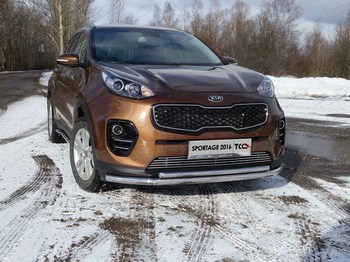 Передняя защита TCC для Kia Sportage (2016-н.в.) - ОбвесКарРу VIN: KIASPORT16-17. 