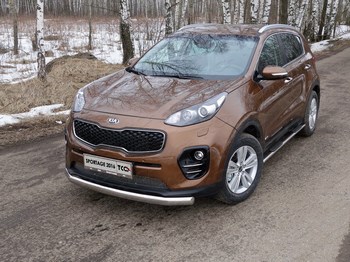 Передняя защита TCC для Kia Sportage (2016-н.в.) - ОбвесКарРу VIN: KIASPORT16-20. 