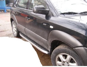 Пороги алюминиевые (Alyans) для Hyundai Tucson - ОбвесКарРу VIN: HYTU.47.1229. 