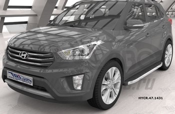 Пороги алюминиевые (Alyans) для Hyundai Creta - ОбвесКарРу VIN: HYCR.47.1431. 