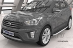 Пороги алюминиевые (Alyans) для Hyundai Creta
