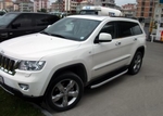 Пороги алюминиевые (Alyans) для Jeep Gr. Cherokee (кроме SRT)