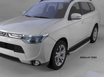 Пороги алюминиевые (Alyans) для Mitsubishi Outlander