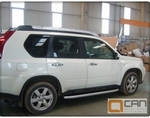Пороги алюминиевые (Alyans) для Nissan X-Trail