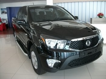 Пороги алюминиевые (Alyans) для Ssang Yong Actyon Sport - ОбвесКарРу VIN: SYAS.47.9055. 