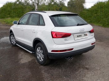 Пороги алюминиевые для Audi Q3 (2011-н.в.) - ОбвесКарРу VIN: AUDIQ315-01AL. 