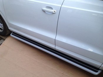 Пороги алюминиевые для Audi Q3 (2011-н.в.) - ОбвесКарРу VIN: CNT01-Q3-005. 
