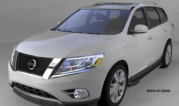 Пороги алюминиевые (Onyx) для Nissan Pathfinder - ОбвесКарРу VIN: NIPA.52.5046. 