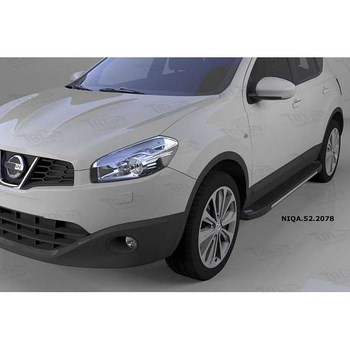 Пороги алюминиевые (Onyx) для Nissan Qashqai - ОбвесКарРу VIN: NIQA.52.2078. 