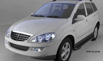 Пороги алюминиевые (Onyx) для Ssang Yong Kyron - ОбвесКарРу VIN: SYKY.52.3130. 