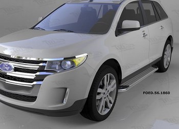 Пороги алюминиевые (Opal) для Ford Edge - ОбвесКарРу VIN: FOED.56.1860. 