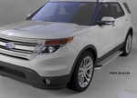 Пороги алюминиевые (Opal) для Ford Explorer