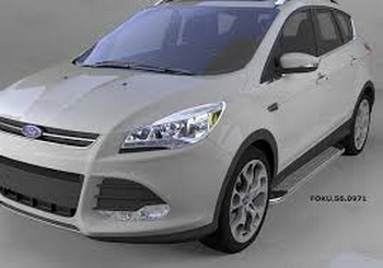 Пороги алюминиевые (Opal) для Ford Kuga (2012-2016) - ОбвесКарРу VIN: FOKU.56.0971. 