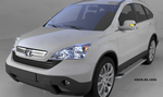 Пороги алюминиевые (Opal) для Hond CR-V (2006-2009)
