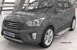 Пороги алюминиевые (Opal) для Hyundai Creta