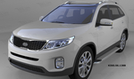 Пороги алюминиевые (Opal) для Kia Sorento