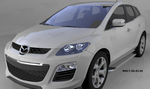 Пороги алюминиевые (Opal) для Mazda CX7
