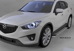 Пороги алюминиевые (Opal) для Mazda CX5
