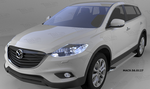 Пороги алюминиевые (Opal) для Mazda CX9