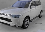 Пороги алюминиевые (Opal) для Mitsubishi Outlander