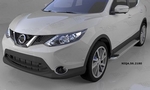 Пороги алюминиевые (Opal) для Nissan Qashqai